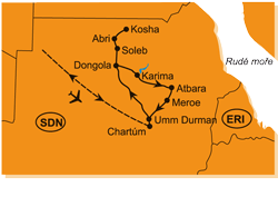 Mapa - 0581/SÚDÁN – K NILU A PYRAMIDÁM STARÉ NÚBIE
