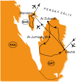 Mapa - 0641/KATAR A BAHRAJN – PERLY PERSKÉHO ZÁLIVU