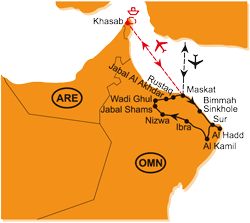 Mapa - 0671/OKRUH SEVERNÍM OMÁNEM