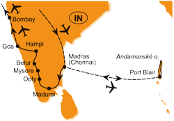 Mapa - 0731/JIŽNÍ INDIE A (ANDAMANY)