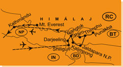Mapa - 0762/SIKKIM, BHÚTÁN – Z BENGÁLSKA DO NEPÁLU