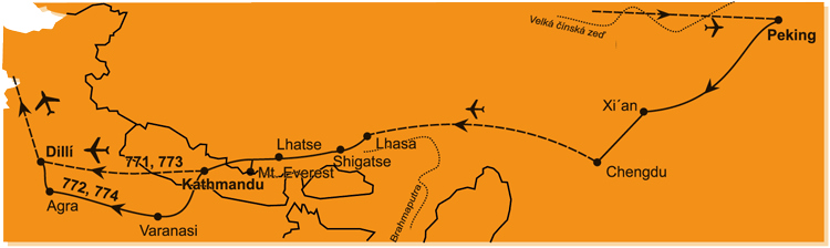 Mapa - 0771/TIBETSKÉ DOBRODRUŽSTVÍ – ČÍNA, TIBET, NEPÁL