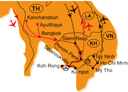 Mapa - 0861/KAMBODŽA A JIŽNÍ VIETNAM