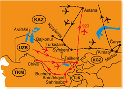 Mapa - 0922/KAZACHSTÁN