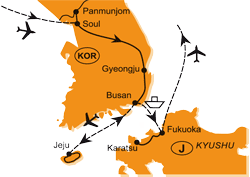 Mapa - 0951/KOREA, ČEDŽU A KJÚŠÚ