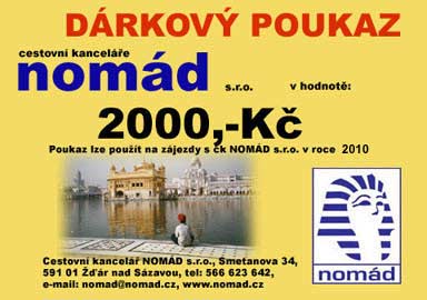 Dárkový poukaz od CK NOMÁD